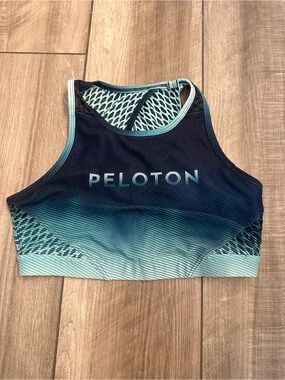 Peloton Teal to Navy Ombre Racerback Sports Bra